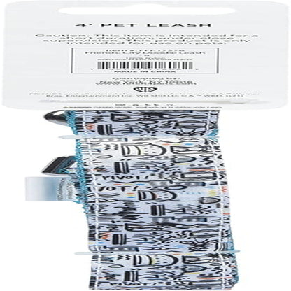 Friends TV Show City Doodle Dog Leash, 4 Ft (48 Inches) | Cute Blue Dog Leash Easily Attaches to Any Collar or Harness